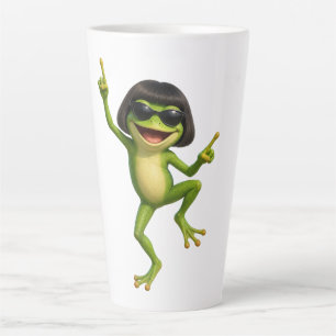 Latte Taza de café divertido regalo meme de rana con cor