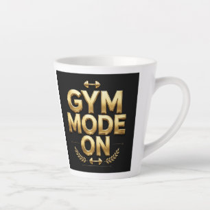 Latte Taza de café dorada con Gym Mode On - Taza de café