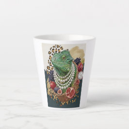 Latte Taza de café Eclectic Iguana with Pearls Latte, Ch