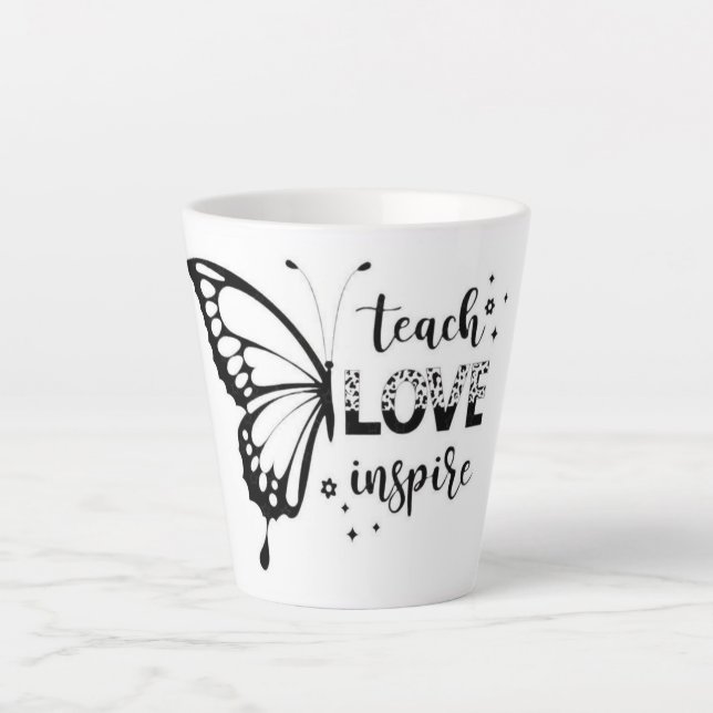 Latte Taza de café Enseñar Amor Inspirar (Anverso)