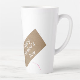 Latte Taza de café floral del día feliz de la madre