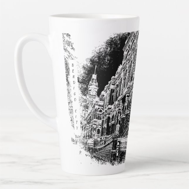 Latte Taza de café latte, (Izquierda)