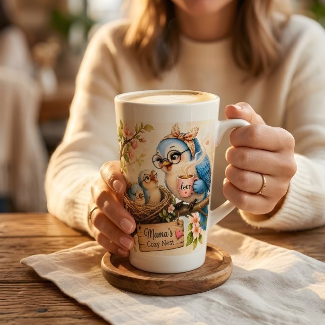 Latte Taza de café Mama Bird (Subido por el creador)
