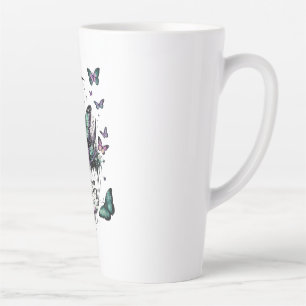 Latte Taza de café Mariposa Inspiración floral Fairyco