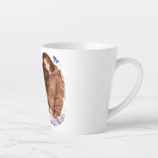Latte Taza De Café Mariposa Niña Florece A Tu Manera