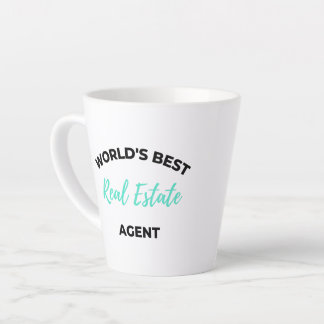 Latte Taza de café 'Mejor Agente Inmobiliario del Mundo
