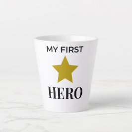 Latte Taza de café Mi Primer Héroe: regalo significativo