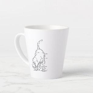 Latte Taza de café para amantes de perros, ilustración d