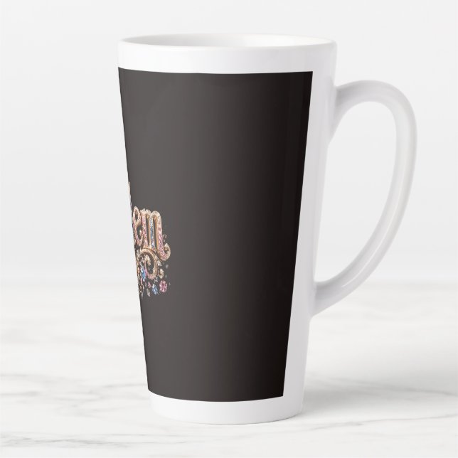 Latte Taza de café personalizada Adam Crown (Derecha)