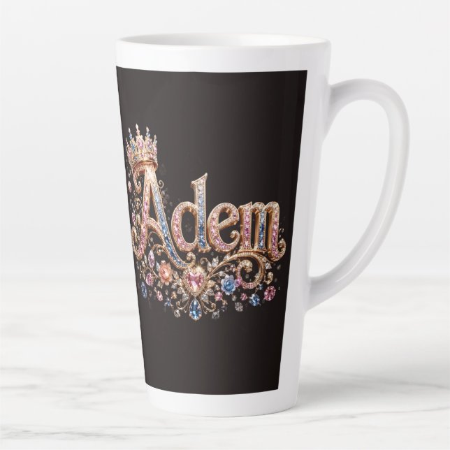 Latte Taza de café personalizada Adam Crown (Derecha)