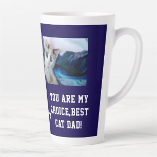 Latte Taza de café personalizada con foto de gato, mamá