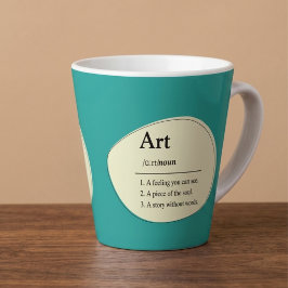 Latte Taza de café personalizada estilo diccionario de a