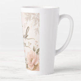 Latte Taza de café rosa corazones dos tonos agradecimien