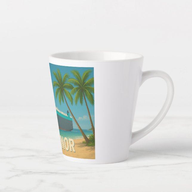 Latte Taza de café "Saludos desde ARC Honor" (Derecha)
