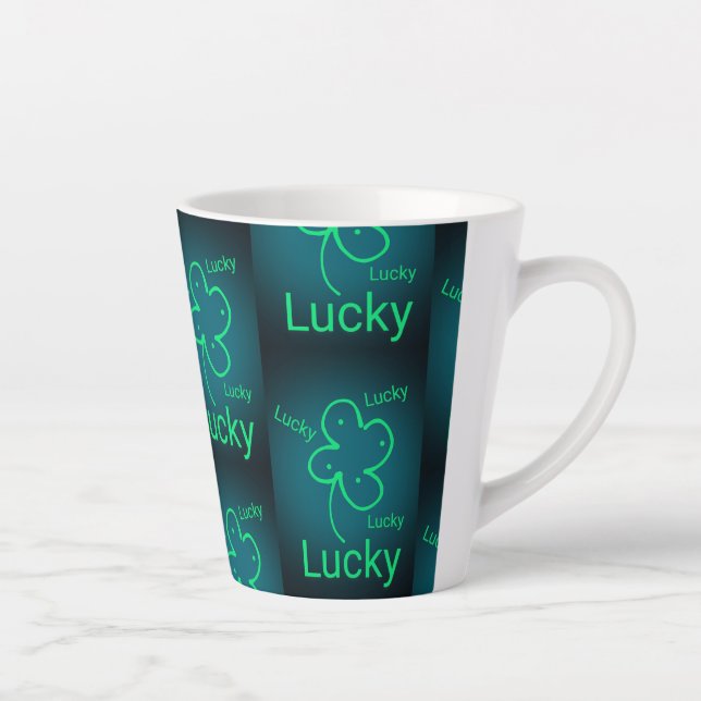 Latte Taza De Café '¿Tienes Suerte?' (Derecha)