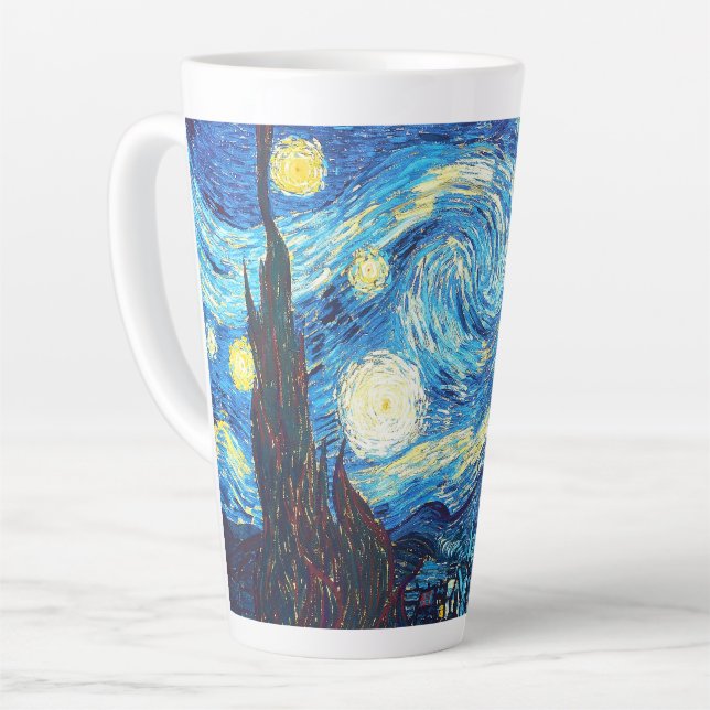 Latte Taza de café Vincent van Gogh - Noche estrellada (Ángulo izquierdo)