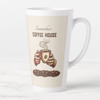 Latte Taza de café vintage marca de café personalizada