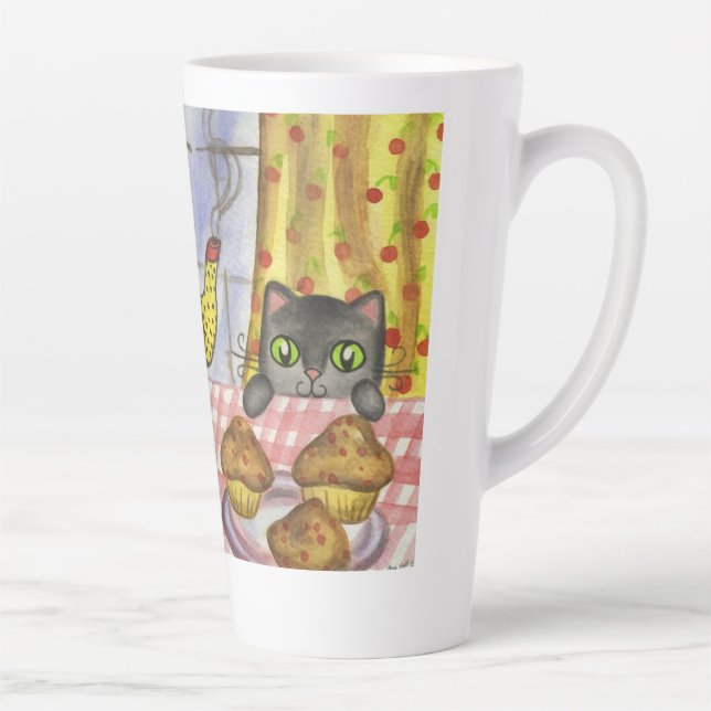 Latte Taza de regalo de café con leche de gato (Derecha)