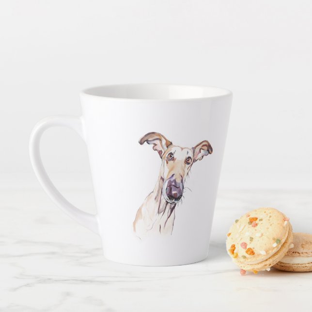 Latte Taza Greyhound – Taza de café para Mamá Perro (In situ)