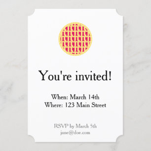 Lattice Raspberry Pie - Pi Day Invitación
