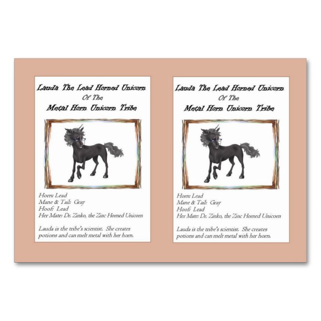 Lauda, La Tarjeta De Comercio Unicornio Con Cabeza (Anverso)