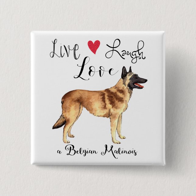 Lauder en vivo amar un botón belga de Malinois (Anverso)