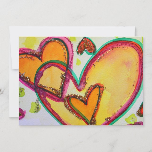 Laugh Hearts Connect Invitación del Personalizado  (Anverso)