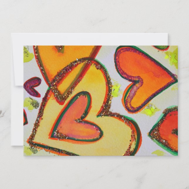 Laugh Hearts Crossing Personalizado Invitación o I (Anverso)