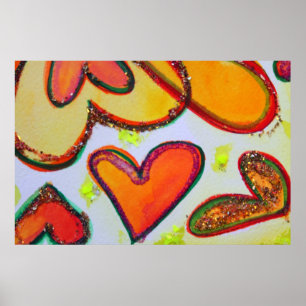 Laugh Hearts Garden Pintura de arte Poster de impr