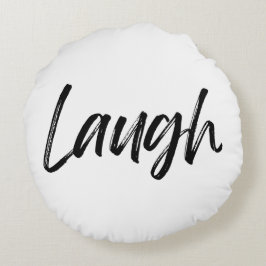 Laugh Print Round Cojín decorativo