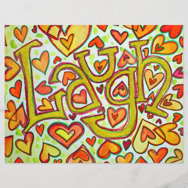 Laugh Word Flyer y Ralph Waldo Emerson Success (Frente)