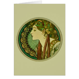 Laurel, Alphonse Mucha Vintage Art Nouveau
