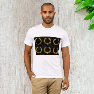 Laurel de oro corona camiseta de hombres