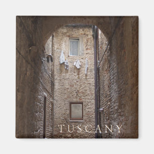 Lavadero de sequía en imán del texto de Toscana