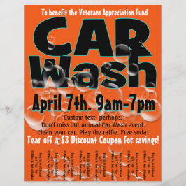 Lavado de coches. Lavado de coches. Volante promoc