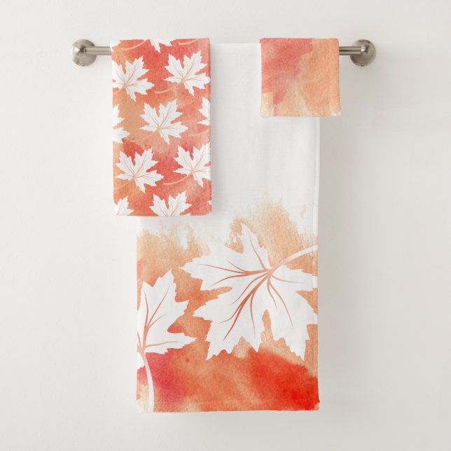 Lavado de la acuarela de la hoja de arce y monogra (In situ)