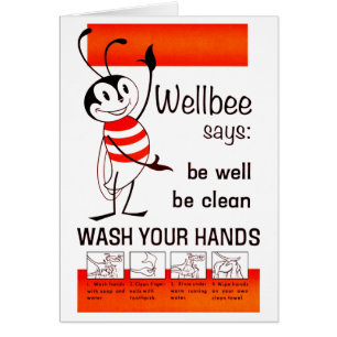 LAVADO de la CDC de Wellbee SU poster del anuncio