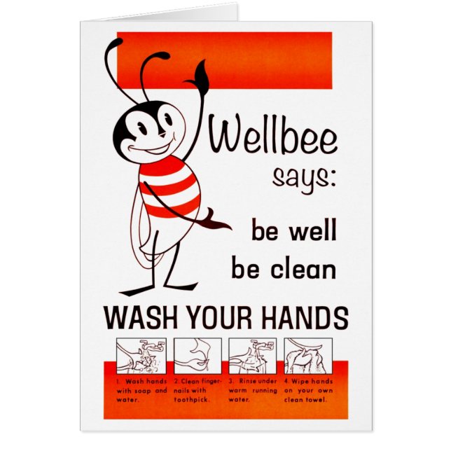 LAVADO de la CDC de Wellbee SU poster del anuncio (Frente)