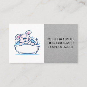 Lavado de perro Tarjeta de cita Sleek Metallic