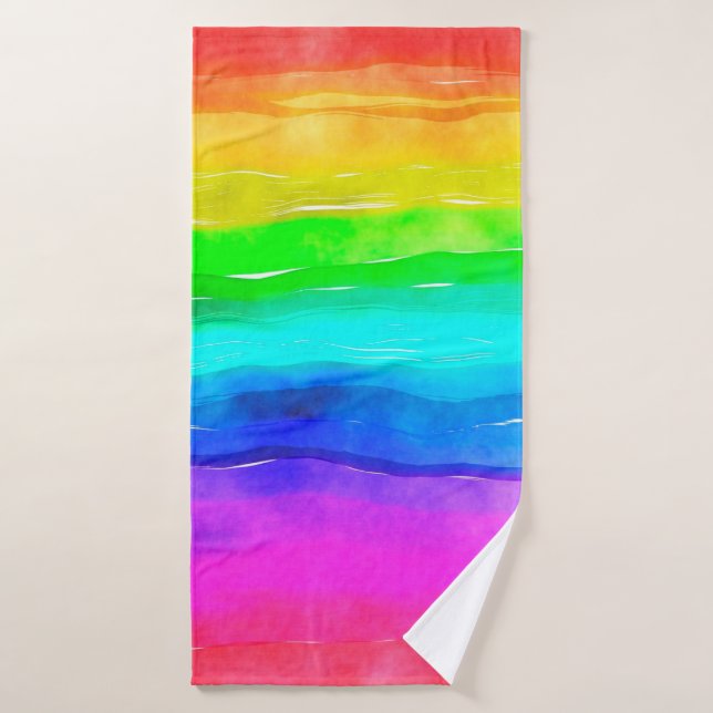 Lavado de pintura de acuarela (Toalla de baño)