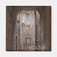 Lavado de secado en imán de texto toscano