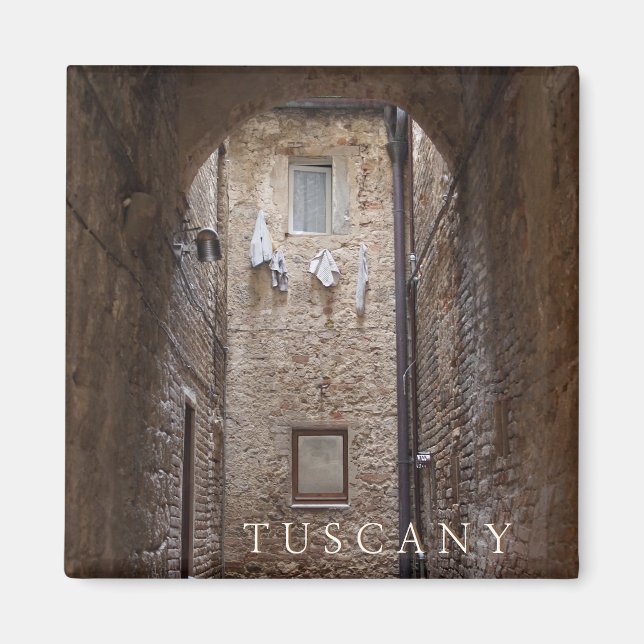 Lavado de secado en imán de texto toscano (Frente)