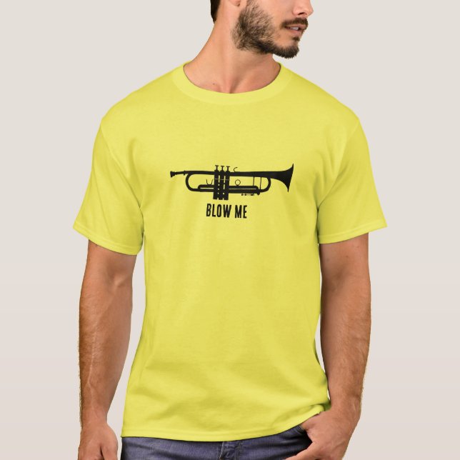 Lávame Trumpet Sugiere Humor Camiseta (Anverso)