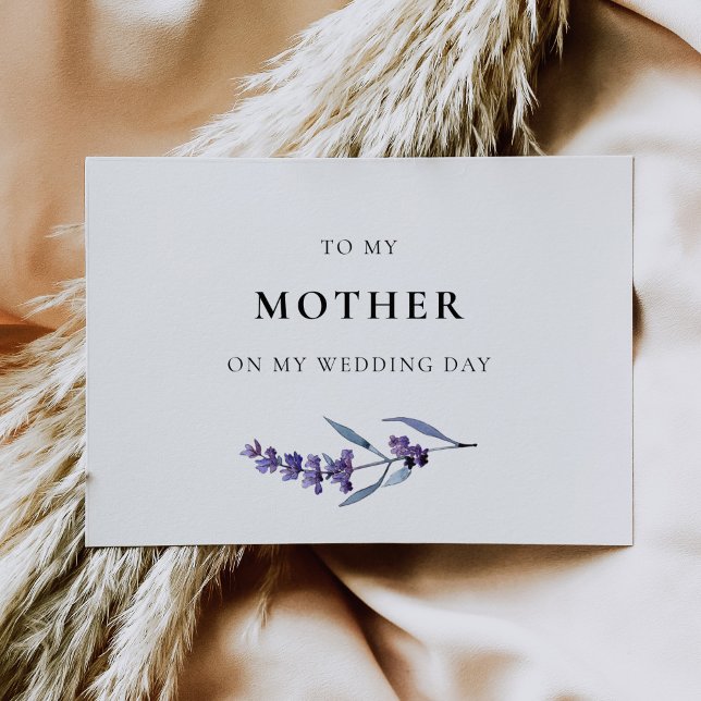 Lavanda A Mi Madre En Mi Tarjeta De Día De Boda (Subido por el creador)