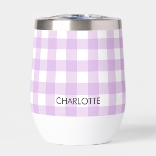 Lavanda artesanal personalizada Lilac Gingham Plai