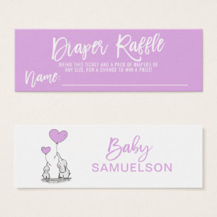 LAVANDA Baby Shower del elefante de la RIFA del