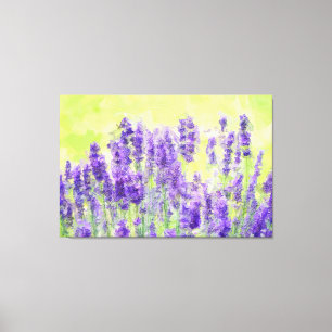 Lavanda Color de agua amarillo Arte floral