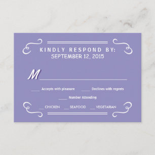 Lavanda Coma Bebida y RSVP Respuesta Rústica Boda