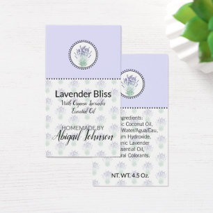 Lavanda con baño y etiqueta de cuerpo casera   Eti