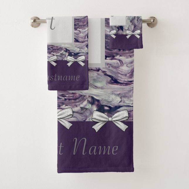 Lavanda con juego de toallas y arcos personalizado (In situ)